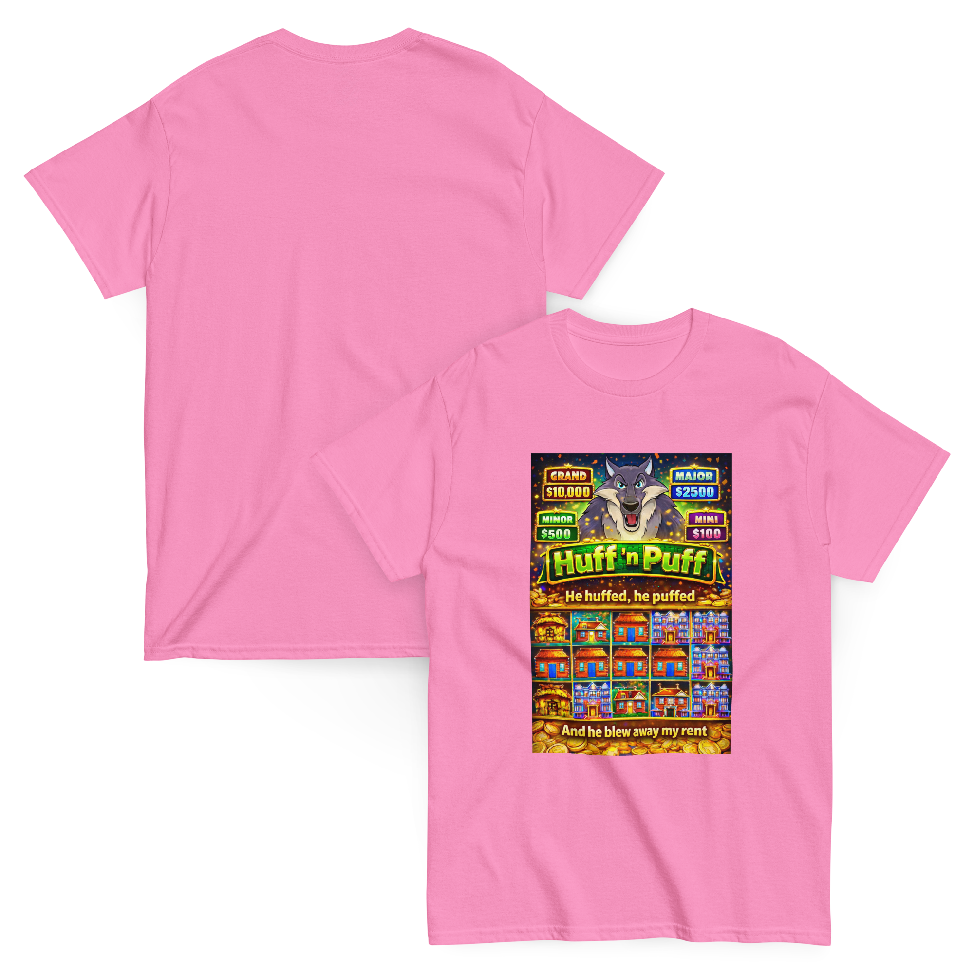 Huff n Puff Rent Snatcher Funny Graphic Tee