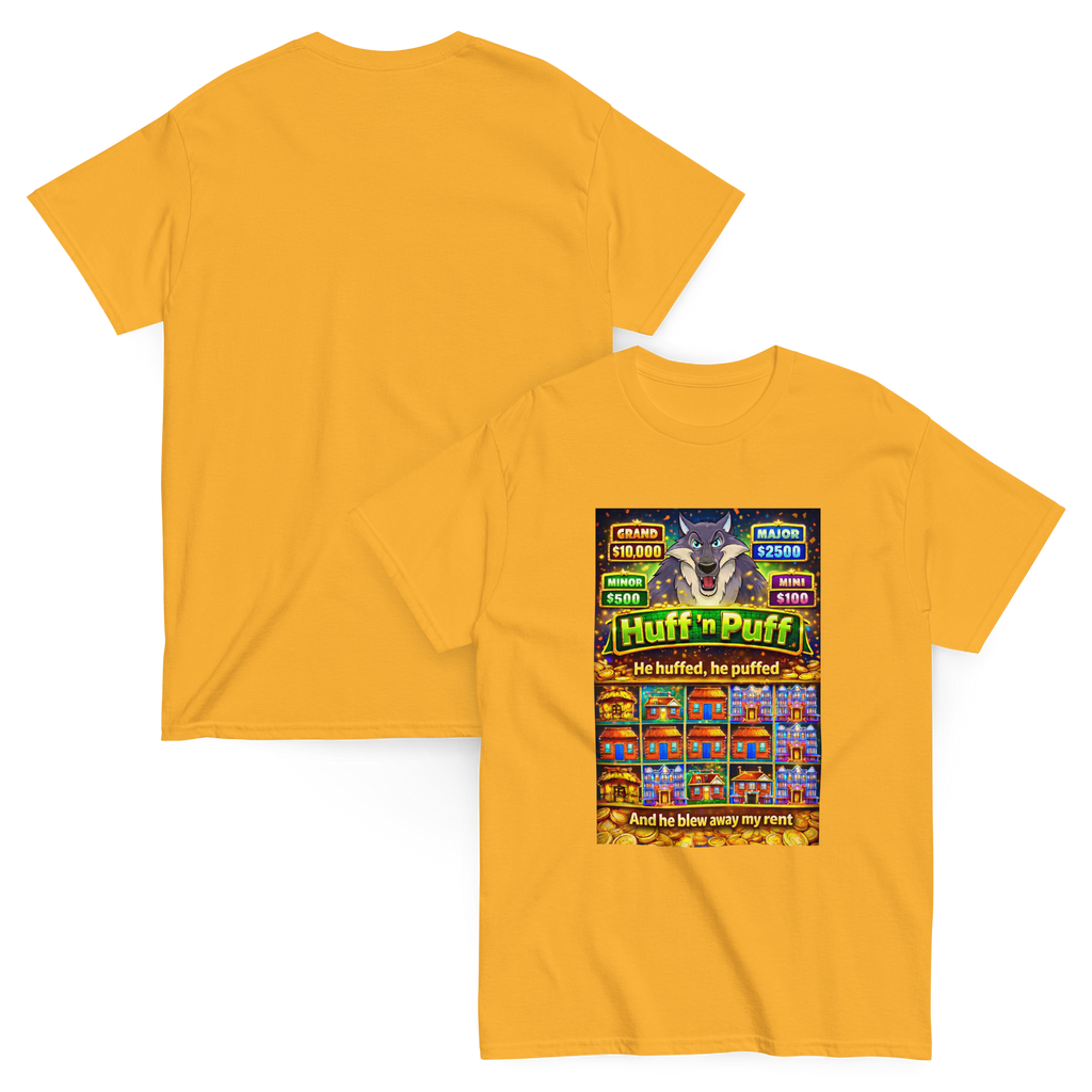 Huff n Puff Rent Snatcher Funny Graphic Tee