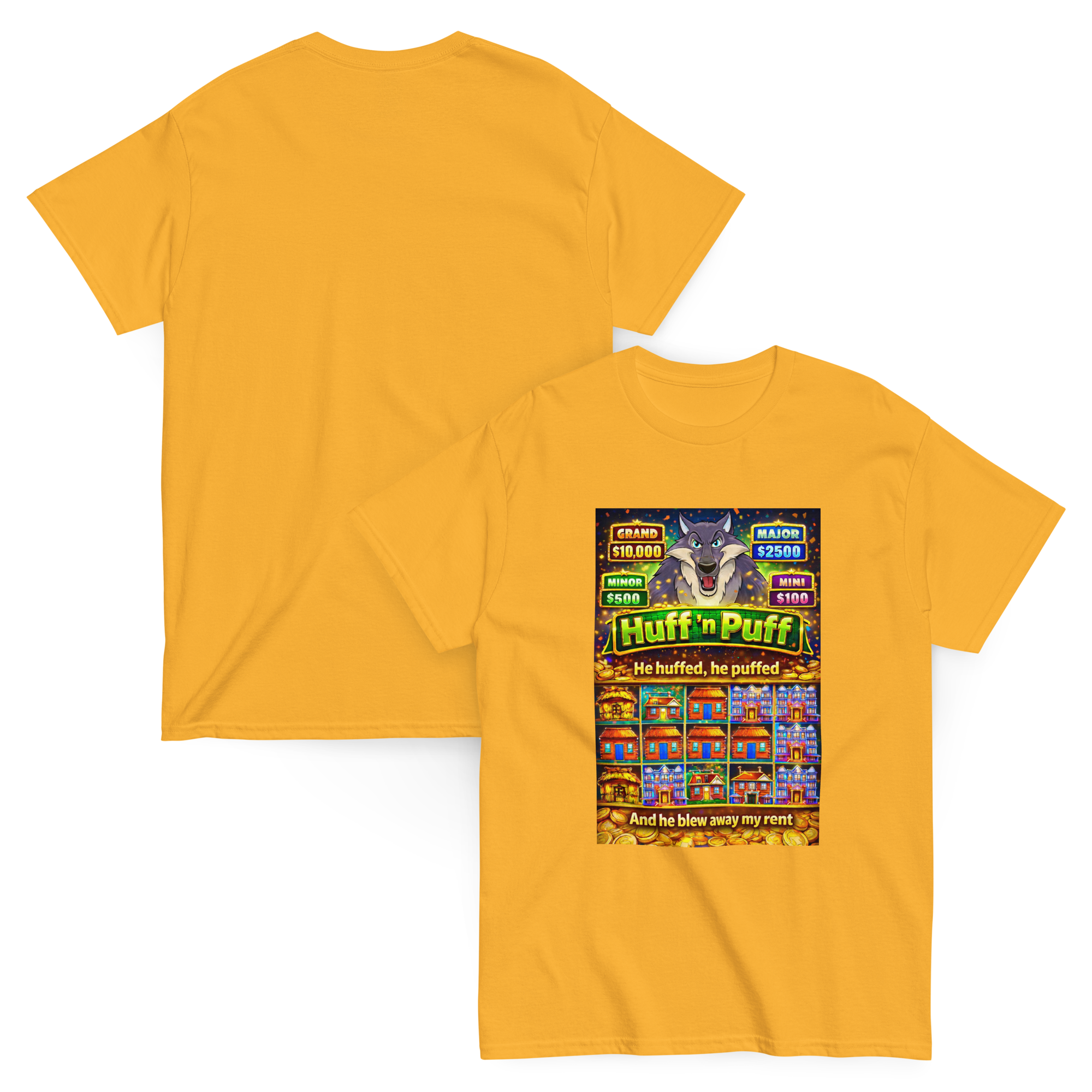 Huff n Puff Rent Snatcher Funny Graphic Tee