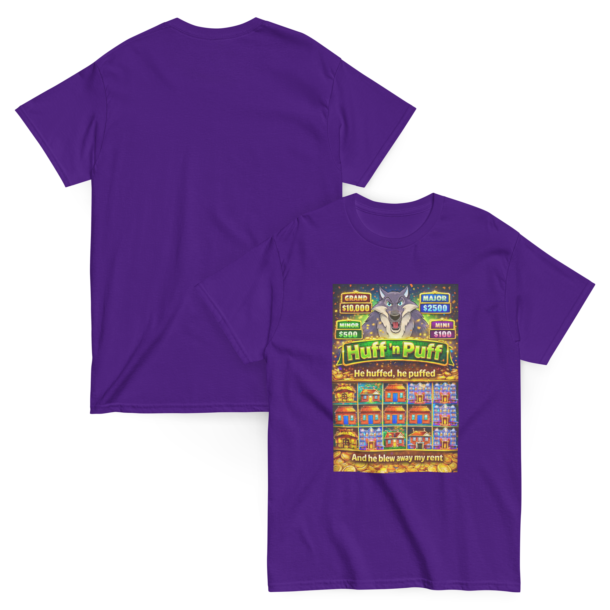 Huff n Puff Rent Snatcher Funny Graphic Tee