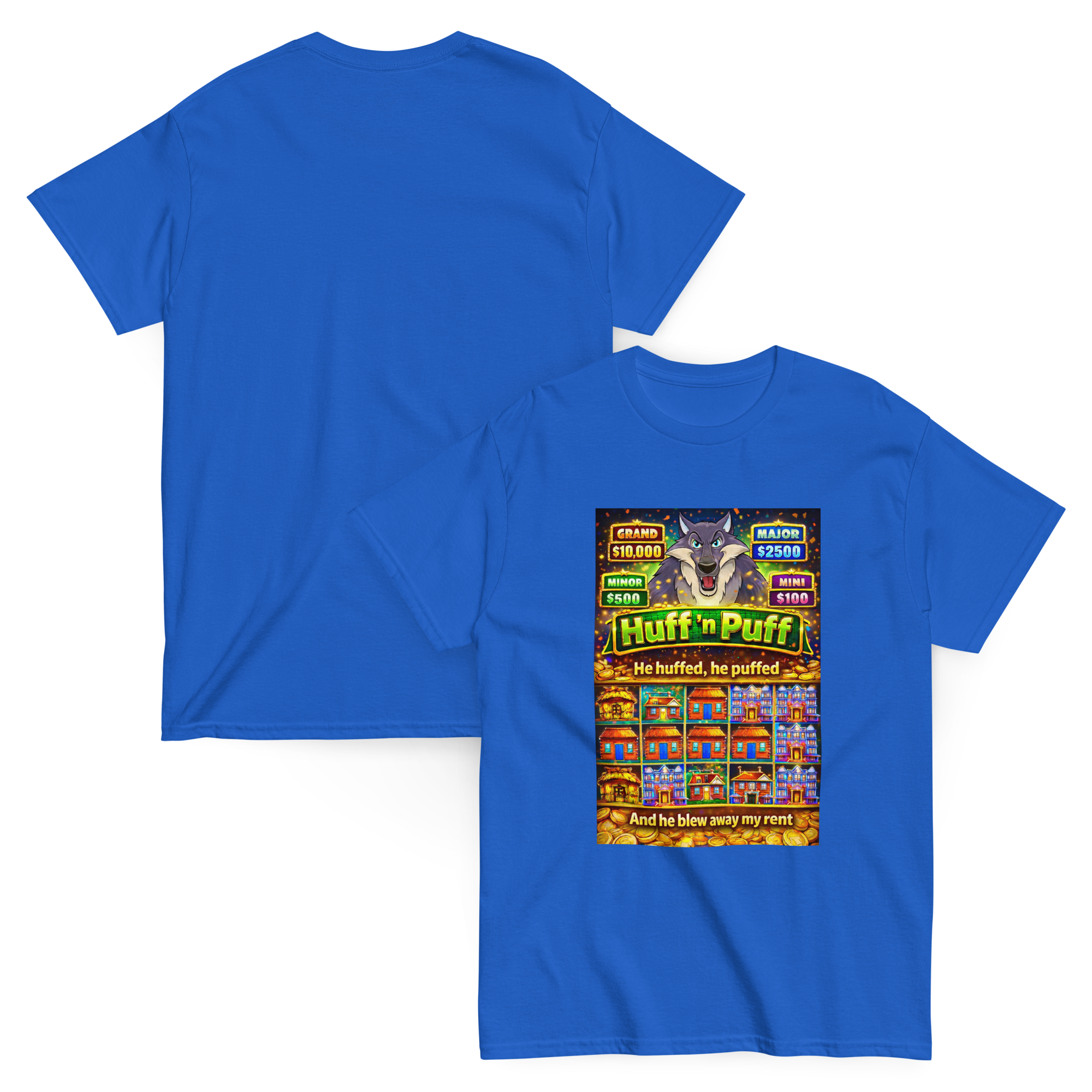 Huff n Puff Rent Snatcher Funny Graphic Tee