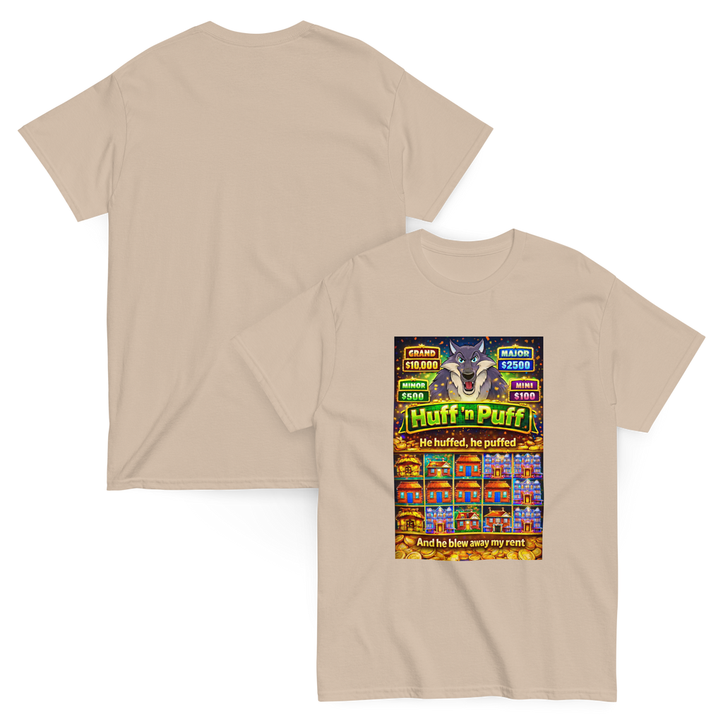 Huff n Puff Rent Snatcher Funny Graphic Tee