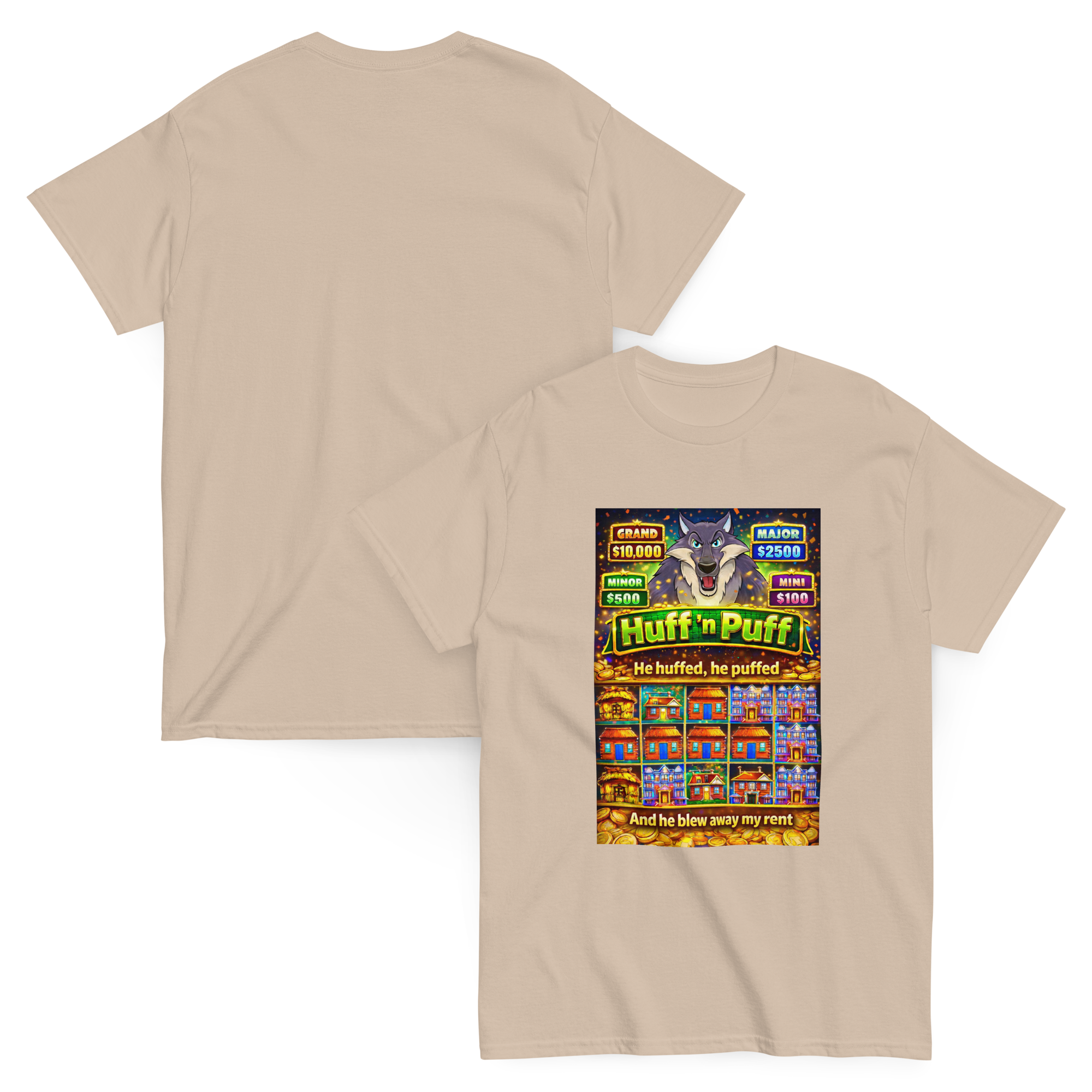 Huff n Puff Rent Snatcher Funny Graphic Tee