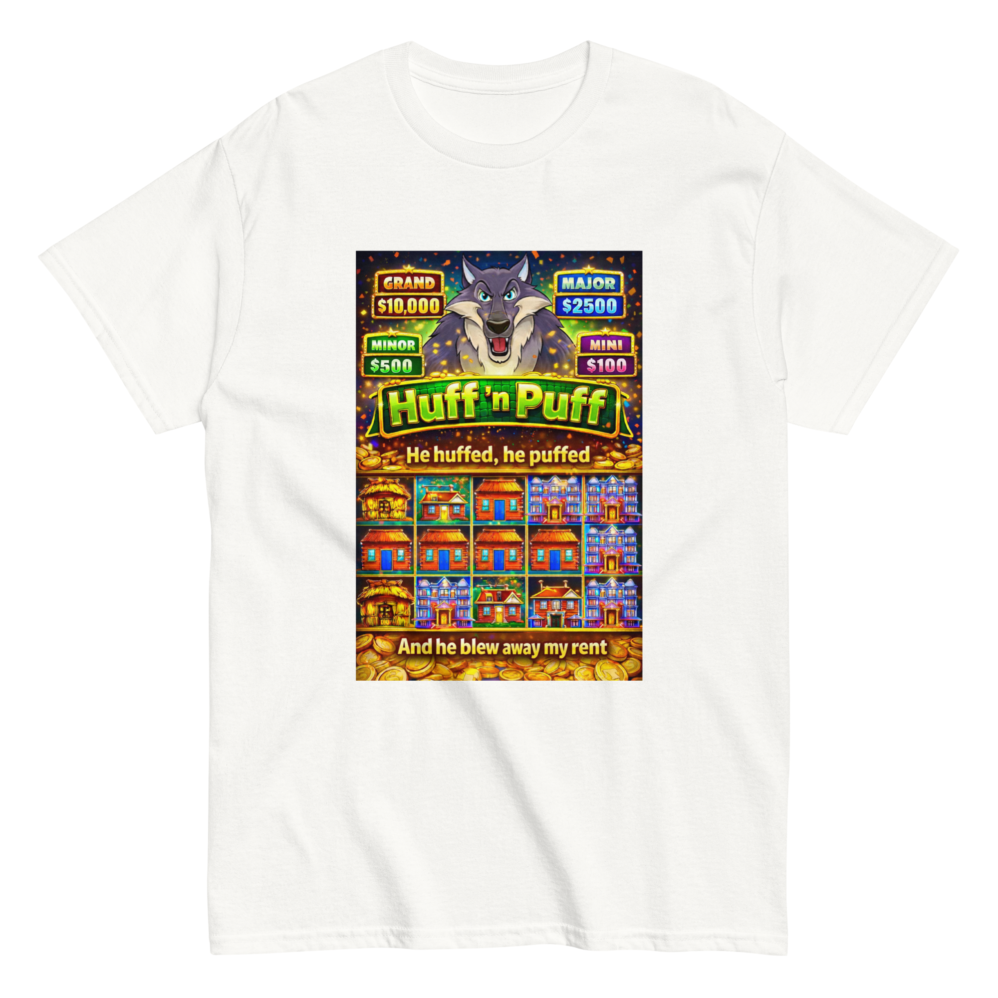 Huff n Puff Rent Snatcher Funny Graphic Tee