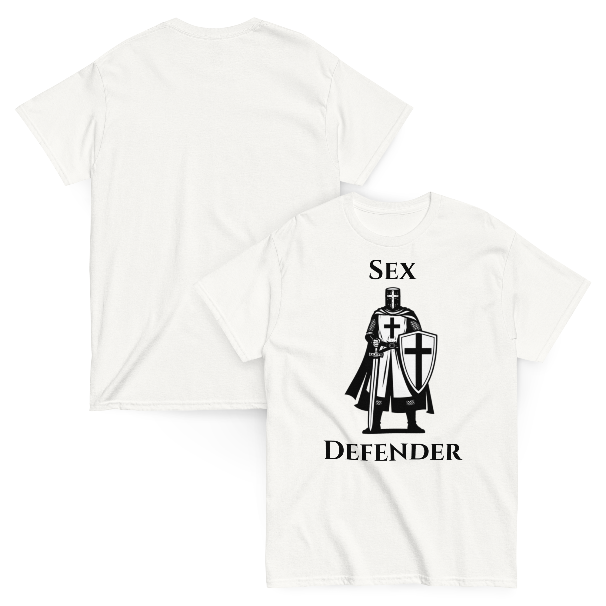 Holy Defender — Funny Dark Humor Graphic Tee Inappropriate Gift